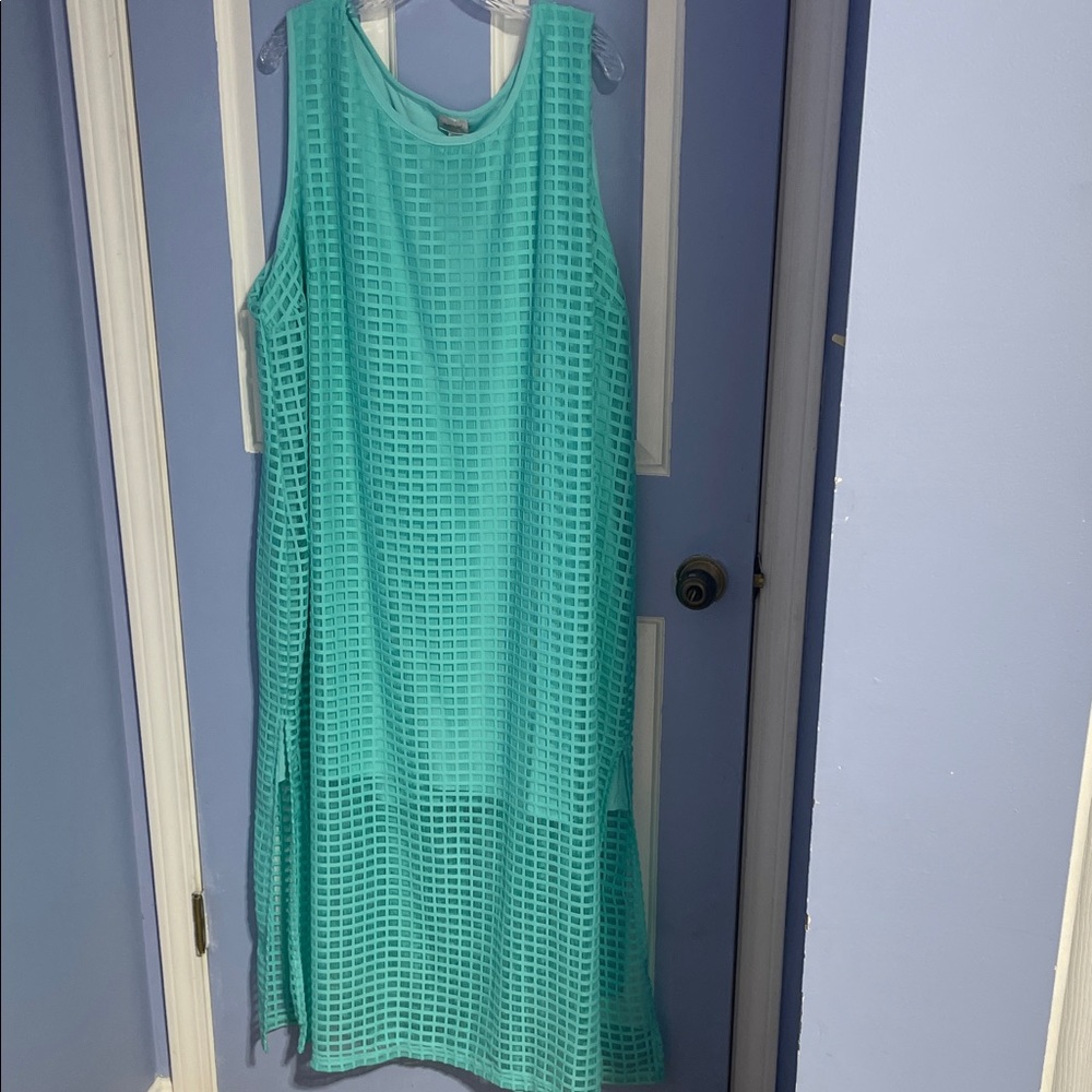 Avenue Turquoise Sleeveless Midi Dress